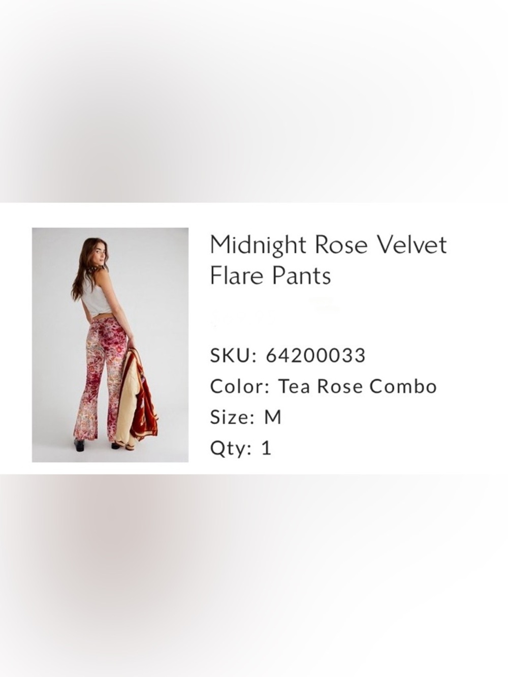 FREE PEOPLE Gradient Velour Pants